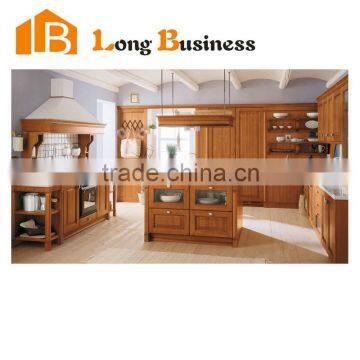 LB-JL1236 Solid Wood Kitchen Cabinet with Interior Design House Furniture Manufacture