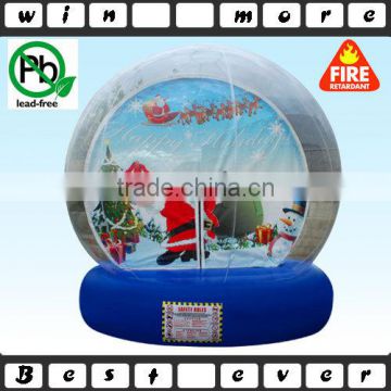 Inflatable snow globe, snow ball for decoration, Christmas snow ball