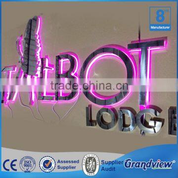 Guangzhou LED Lighted Gold-plating Stainless Steel Signs on the Wall photo-5