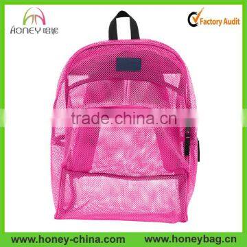 Custom Polyester Mesh Pack Net Fabric Daypack See-through Backpack                        
                                                Quality Choice