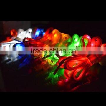led safety products LED glowing flash shoelaces for night running