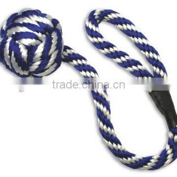 Blue White Monkey Fist Paracord Keychain Self Defense Lanyard Monkey Fist Keychain