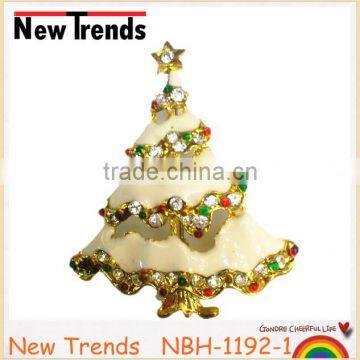 2014 fashion Christmas tree flashing star brooches