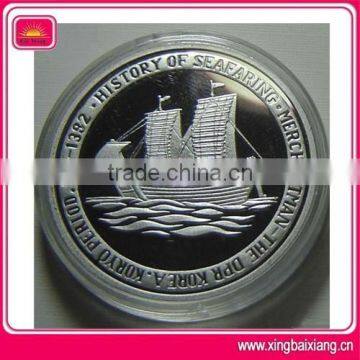 custom unique style polished 3d silver stamp metal coin