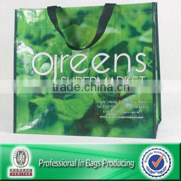 Customized Lead-free BOPP Laminated Green Woven PP Bag