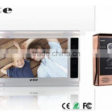 9" TFT-LCD screen 700tvl 4 Wired color Video Door Phone multi-unit Intercom System ring doorbell video