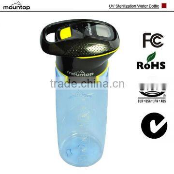 outdoor plastic drink bottle UV sterilization sport water bottle