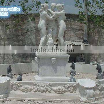 SKY-F5 hunan white high quality outdoor stone fountains for sale