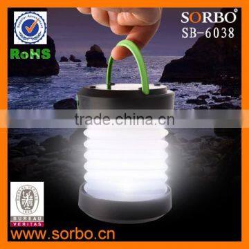 2016 Continuing Hot Handsome Appearance Portable Solar Powerd&USB Rechargeable Camping Lantern With Power Bank
