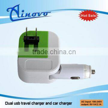 2014 nesest 3 in 1 dual USB ports car wall charger,car charger to wall charger adapter