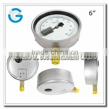 High quality 6 inch stainless steel brass internal test gauge