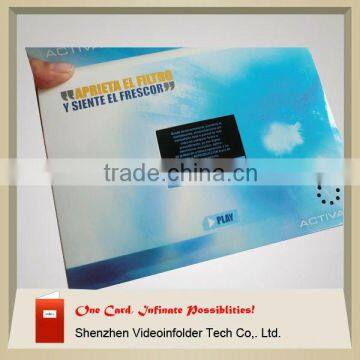 4.3 inch TFT LCD video greeting card/video advertising brochure/video brochure with camera