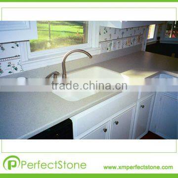 white fashion granite marble stone kitchen top and cabinet