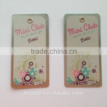 hangtag for girls with silver foil print