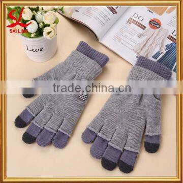 Jacquard Style Gloves Striped Touch Screen Gloves For Smart Phones Softextile Glove photo-5