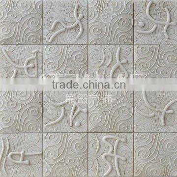 300x300 white resin background tile, resin mosaic wall tiles