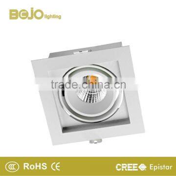 White and Black Aluminum Lamp Body 10w Recessed Cob Led Grille Light