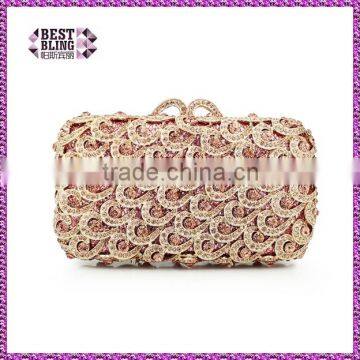 Ladies clutch manufacturer China customized crystal handbags wholesale purses evening party bags for women