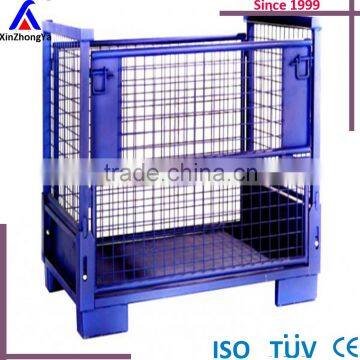 Brand new foldable metal storage cage for pallet racks for warehouse