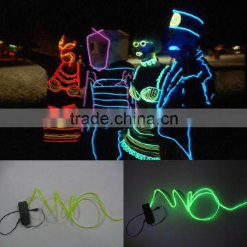 multi colors decorative promotional EL wire,el flashing wire,glow el wire 1.3mm, 2.3mm , 3.2mm , 5.0mm