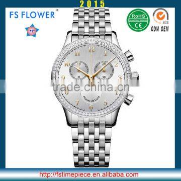 FS FLOWER - Chinese Wholesale Unisex Women Men Watches Luxury Japan Moonphase Chronograph Movt Watches photo-6