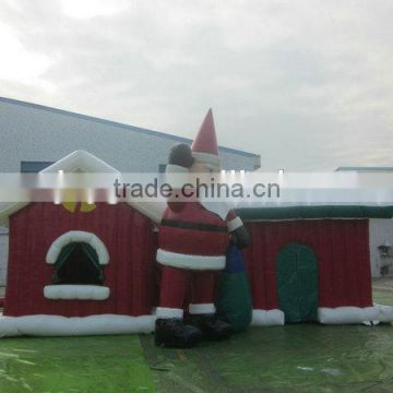 2016 Hot Sale Amazing Christmas Inflatable Castle Bouncer Santa House For Hot Sale