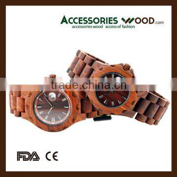 Wrist Watch Man or Woman Wooden Watches Red Sandalwood photo-3