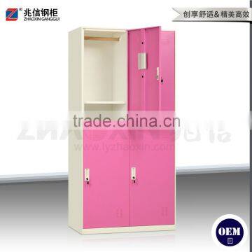 Antique 4-door Closet Key Lock Clothes Steel Locker Metal Stainless Gym Wardrobe Locker photo-2