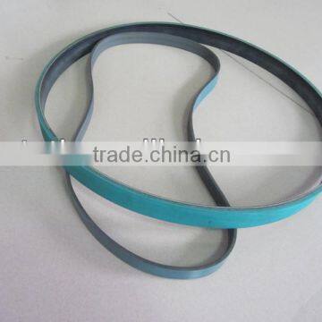 Blue rubber covered flat belt from Manufacturer