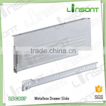 China supplier painting metal box track rail furniture fittings drawer slides