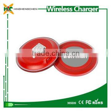 Wireless Charger Module The Avengers Original Iron Man Qi Wireless Charger For S6 G9200 G920S for Note 5 Charging Pad photo-3