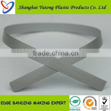 pvc silver extruded T profile edge banding trimming for desk