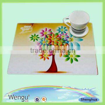 2015 newly design factory custom printed plastic place mats/pp table mat/desk mat