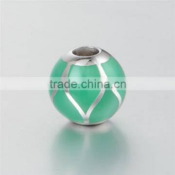 2016 Simple Design Green Color Enamel Jewelry Charm Beads photo-3