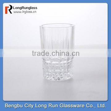 LongRun wedding decoration barware transpoarent whisky glass cup with cut base