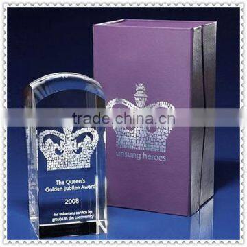 Personality 3D Crystal Dome Tower Award For Business Gifts