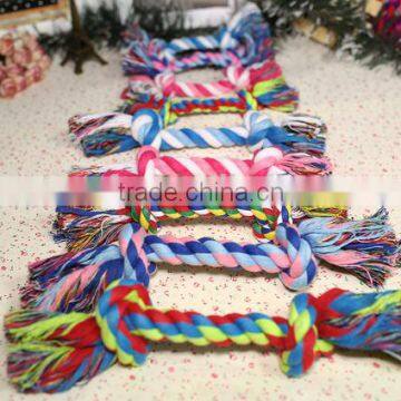 Aimigou Colorful Cotton Braided Rope dog toy Dog chewing toy