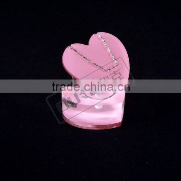 2014 handmade heart shape acrylic earring display stand