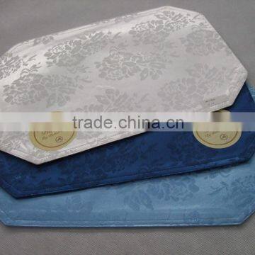 Jacquard Table Mat Christmas Green Placemat 100% Polyester Mat Line