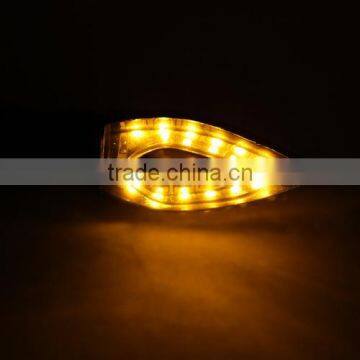 4pcs 12 SMD LED Mini Motorcycle Motorbike Turn Signal Indicators Amber Light + DOP-3X Flasher Relay