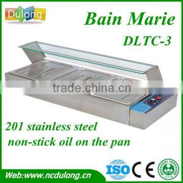 Competitive price 3 pans bain marie counter DLTC-3
