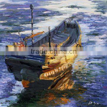 boat oil painting landscape for living room