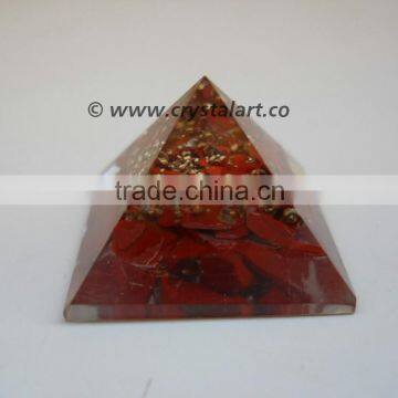 Red Jasper Agate Orgone Small Pyramid