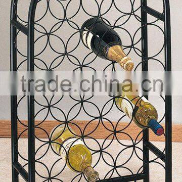 Tall Black Metal Wine Rack (HF-A-0097)