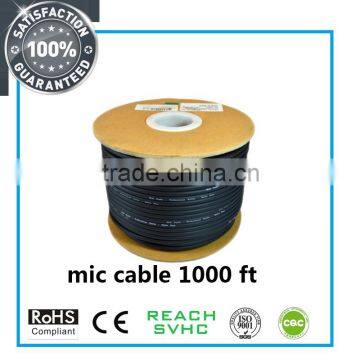 Bulk Microphone Cable 300' Black Mic -300ft Signal mic cable