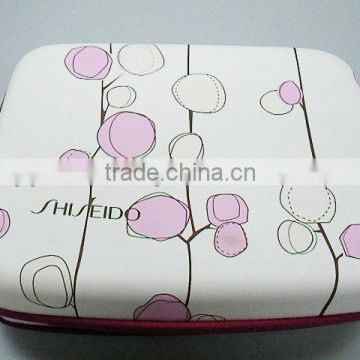 GC--Carrying hard shell silkprinting PU cheap EVA make up gift bag