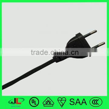 Brazil uc approved power cord 3 pin 4.8mm diameter per pin grounding plug with high quality copper wire