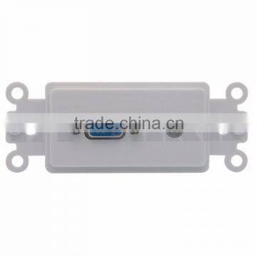 3.5mm stereo audio and VGA female to female Inner face plate wall plate