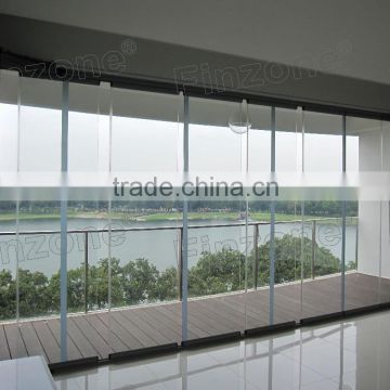 Factory Direct Sale Finzone10 Frameless Folding Glass Window