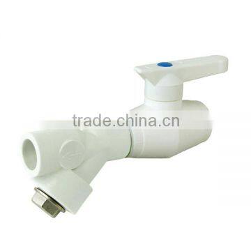 B Type PPR Plastic Ball Valve with Brass Core and Filter High Quanlity